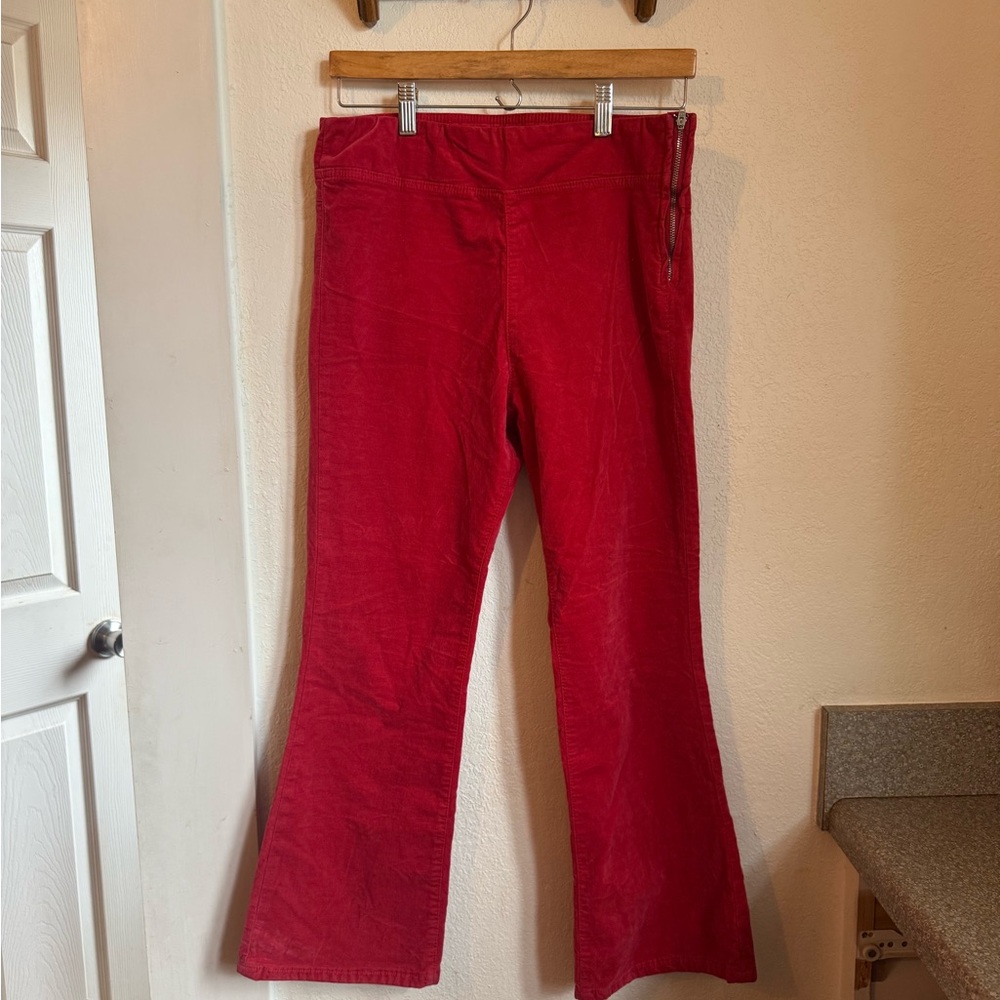 Free People Deep Red Corduroy Pants